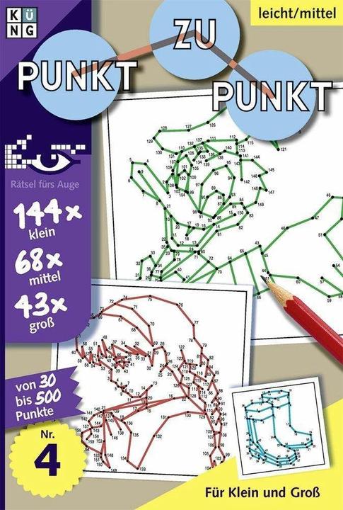 Produktbild Rätselbuch Punkt zu Punkt 04 (Deutsch, Conceptis Puzzles, 2017)