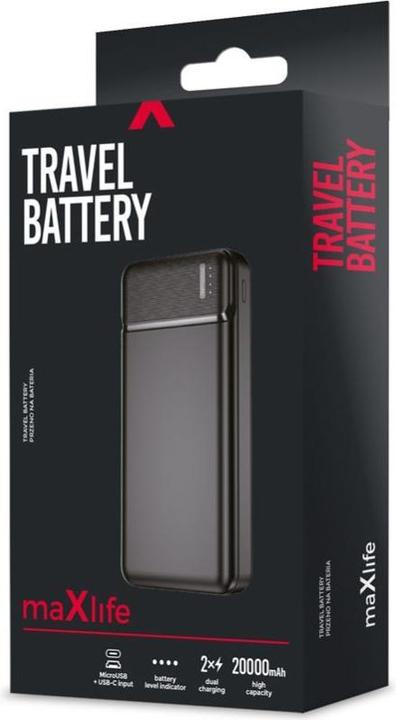 Actual product image Maxlife 10,000mAh 2x 2.4A USB ports (20000 mAh)