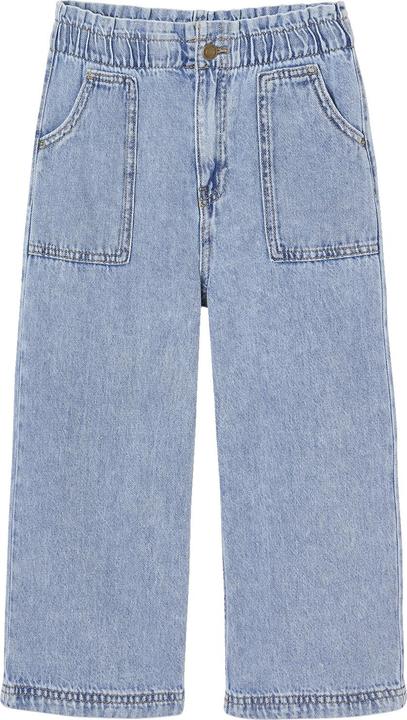 Actual product image Vertbaudet Wide girls' jeans in a worker style (122)