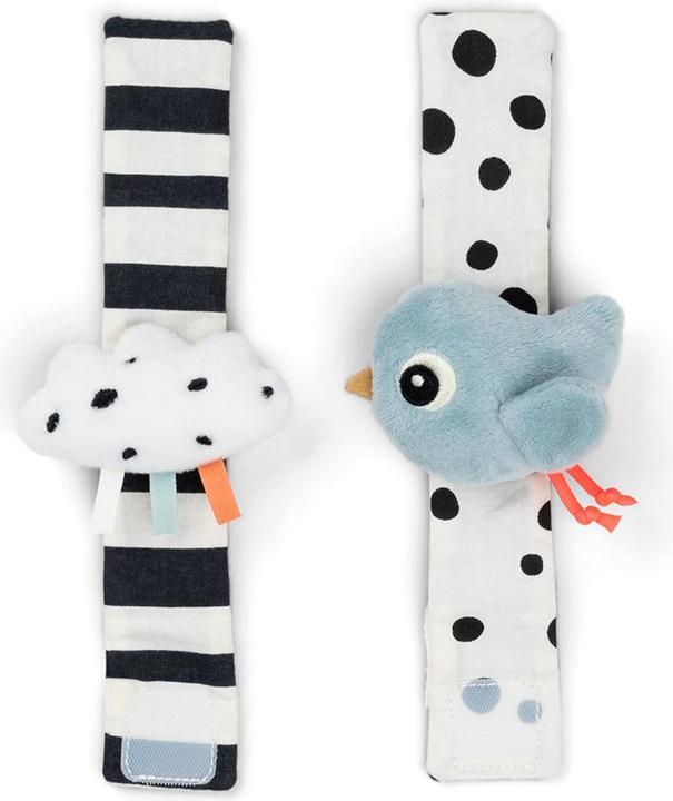 Actual product image Done by Deer Rasseln & Greiflinge Rasselarmband 2er Pack - Happy Clouds -