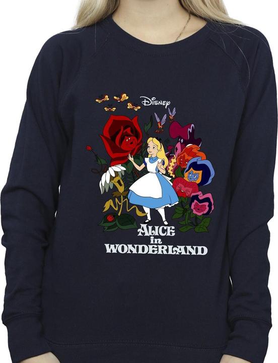 Image du produit Disney Sweatshirt Womens/Ladies Alice In Wonderland Flowers (L)