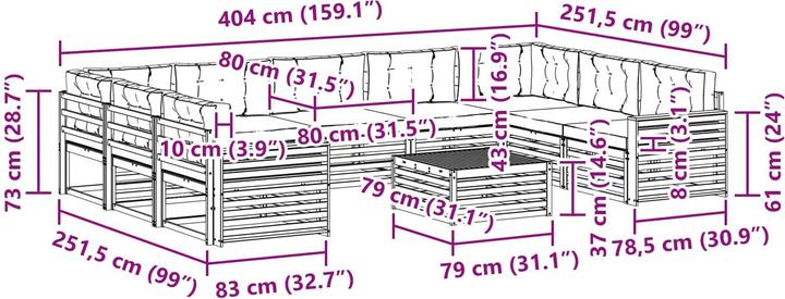 Produktbild vidaXL Outdoor-Sofa