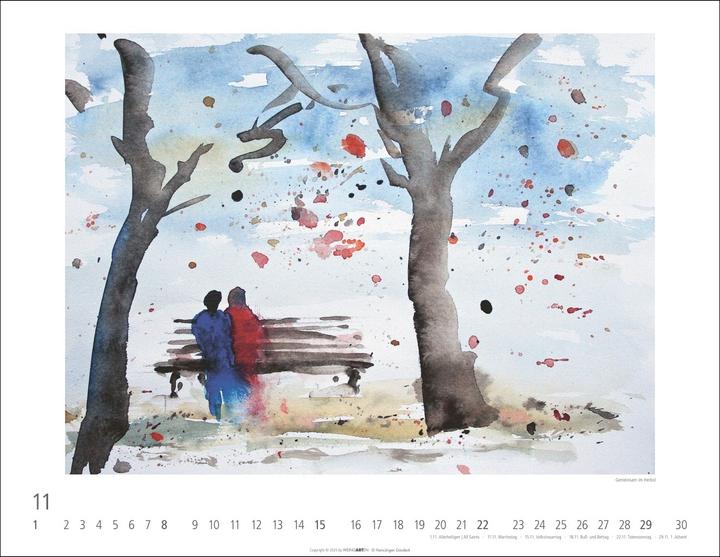 Image du produit Zwischen Himmel und Erde Kalender 2026 - Aquarelle von Hans-Jürgen Gaudeck