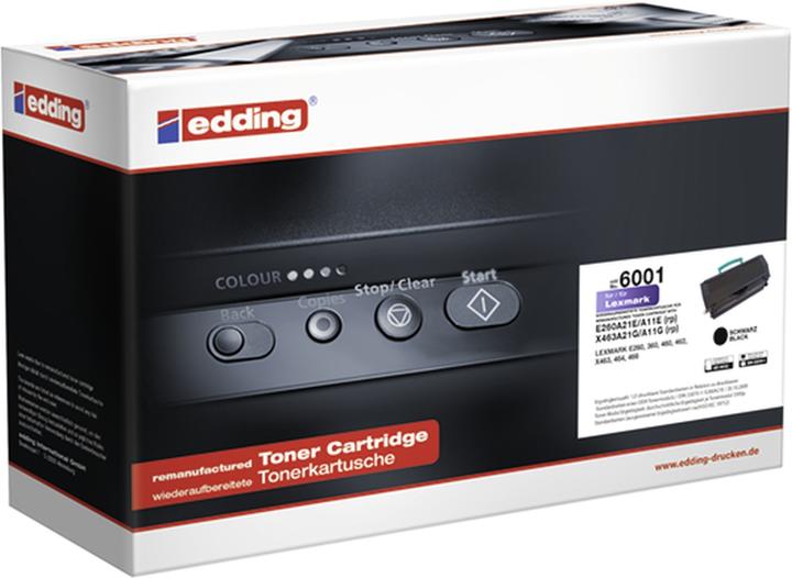 Actual product image Edding Toner 18-6001 like Lexmark E260A21E black - toner unit (FC)