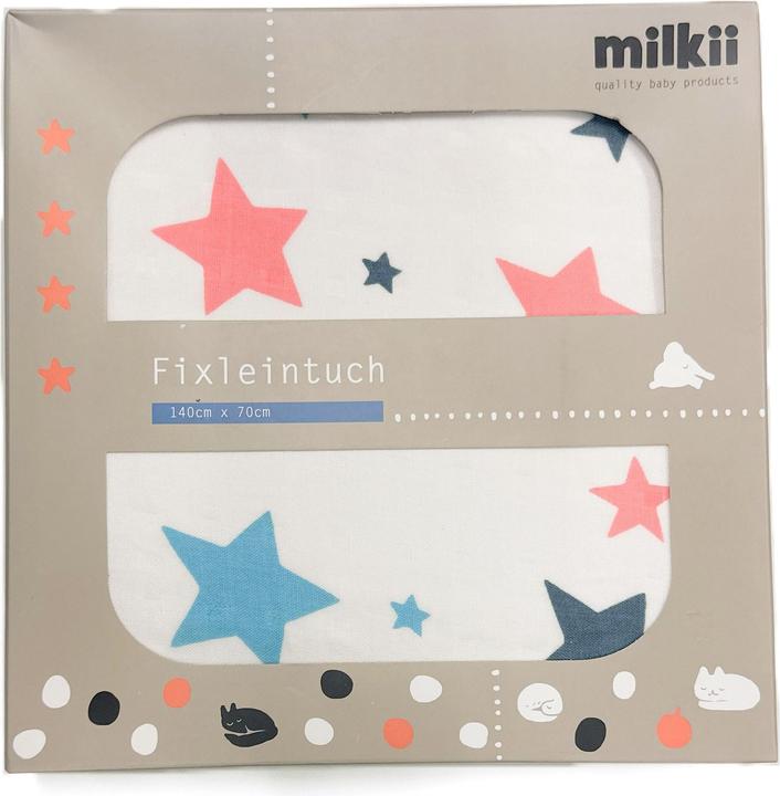 Produktbild Milkii Fixleintuch, Sterne Multi (120 x 60 cm, 140 x 70 cm)