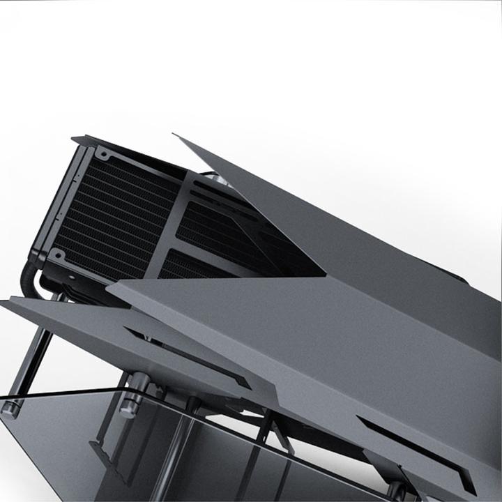 Actual product image Jonsbo MOD3 Mini Micro-ATX Tower Showcase, tempered glass - grey (mATX, Mini-ITX)