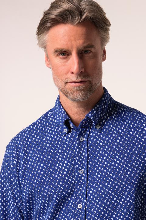 Image du produit Boston Park Piqué-Hemd, Halbarm, florales Muster, Buttondown-Kragen, Modern Fit (6XL)