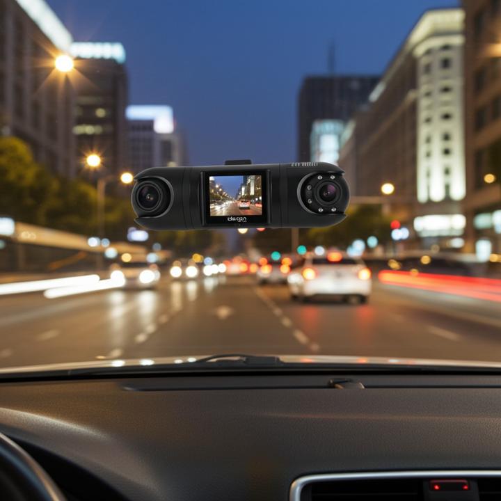 Immagine prodotto Ideoon Dashcam doppia QHD (Display integrato, Microfono incorporato, Ricevitore GPS, Visione notturna, QHD)