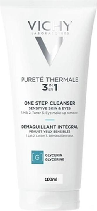 Actual product image Vichy Laboratoires One Step Cleanser Sensitive Skin 3.3oz / 100ml (Cleansing lotion, 100 ml)