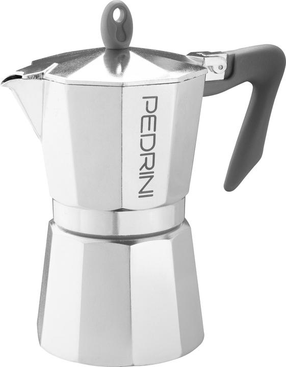 Actual product image Pedrini ppl spa coffee maker, Moka for espresso, aluminium alloy EN 601, Italian (6 T.)
