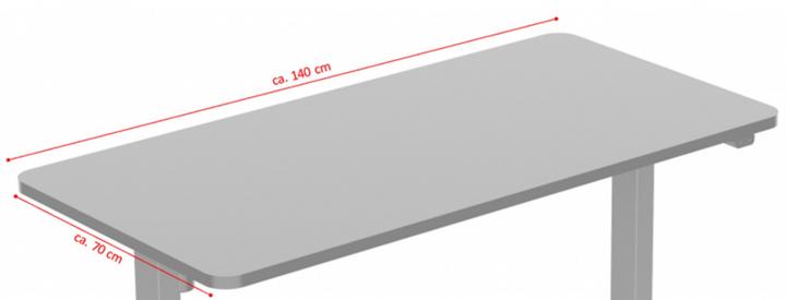 Actual product image Jet-Line Table top 140x70 cm black (140 x 70 cm)