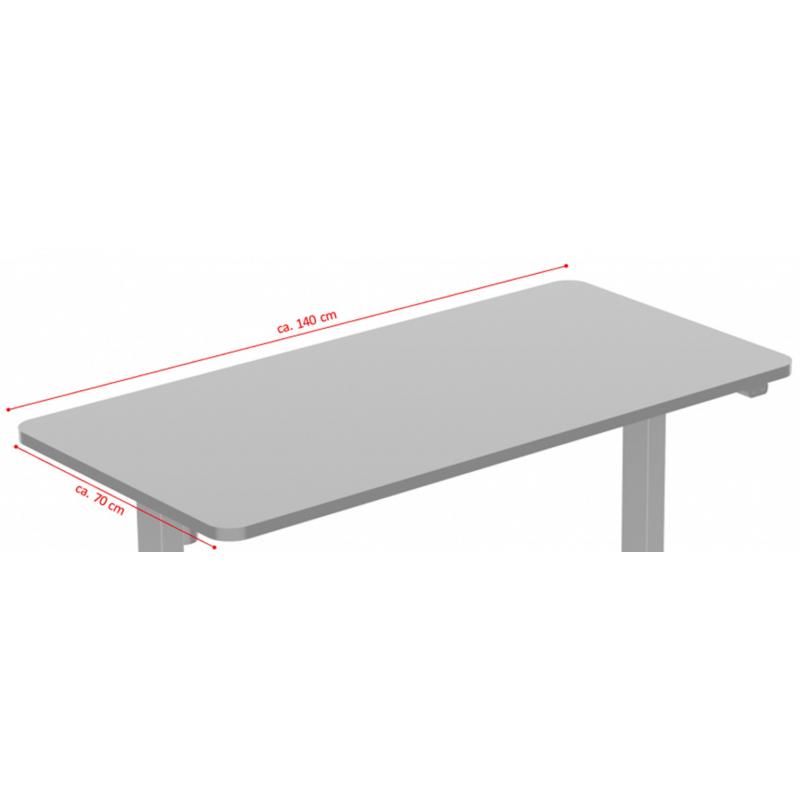 Thumbnail - Jet-Line, Schreibtisch, Tischplatte 140x70 cm schwarz (140 x 70 cm)