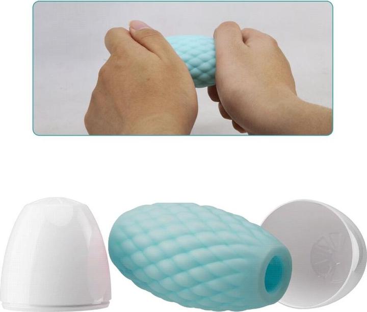 Actual product image Pretty Love Athena Eros Silicone Male Masturbator Sky Blue