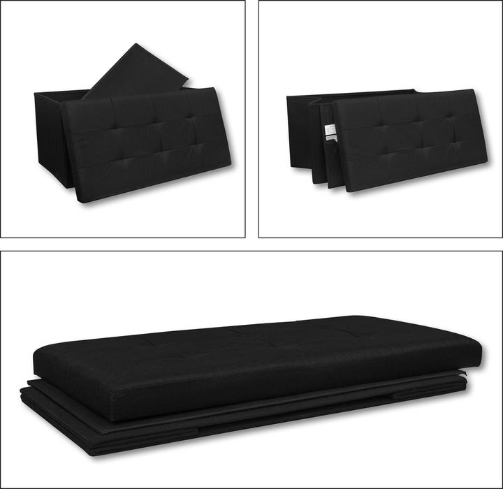 Produktbild VCM Stoff Sitztruhe Sitzbank Truhe Boxas (76 cm)