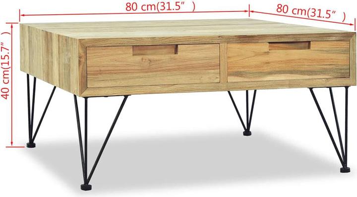 Image du produit vidaXL Couchtisch (80 x 80 x 40 cm)