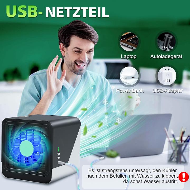 Actual product image Auiffer 3-in-1 Mini-Klimagerät mit Nachtlicht