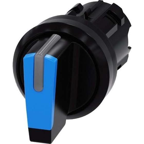 Siemens Knebelschalter 3stuf bel.b bl rechteck 3SU1002-2BM50-0AA0, Taster + Schalter, Blau