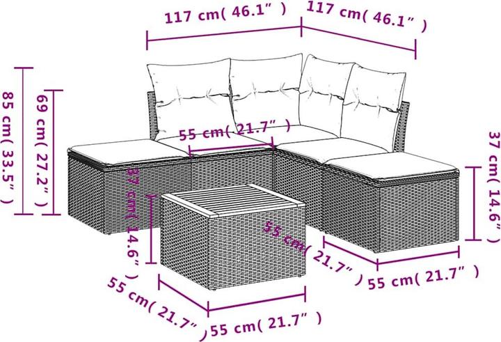 Produktbild vidaXL Louisa