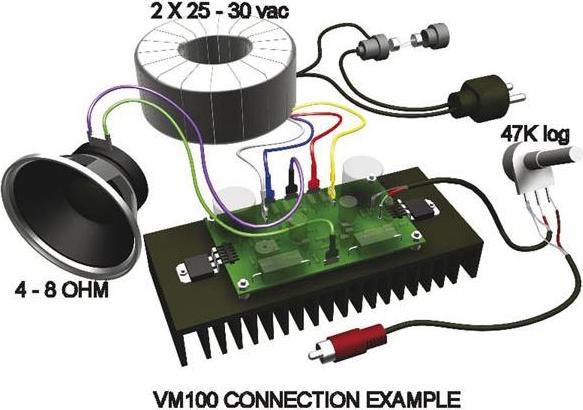 Actual product image Whadda 200w power amplifier module (Booster)