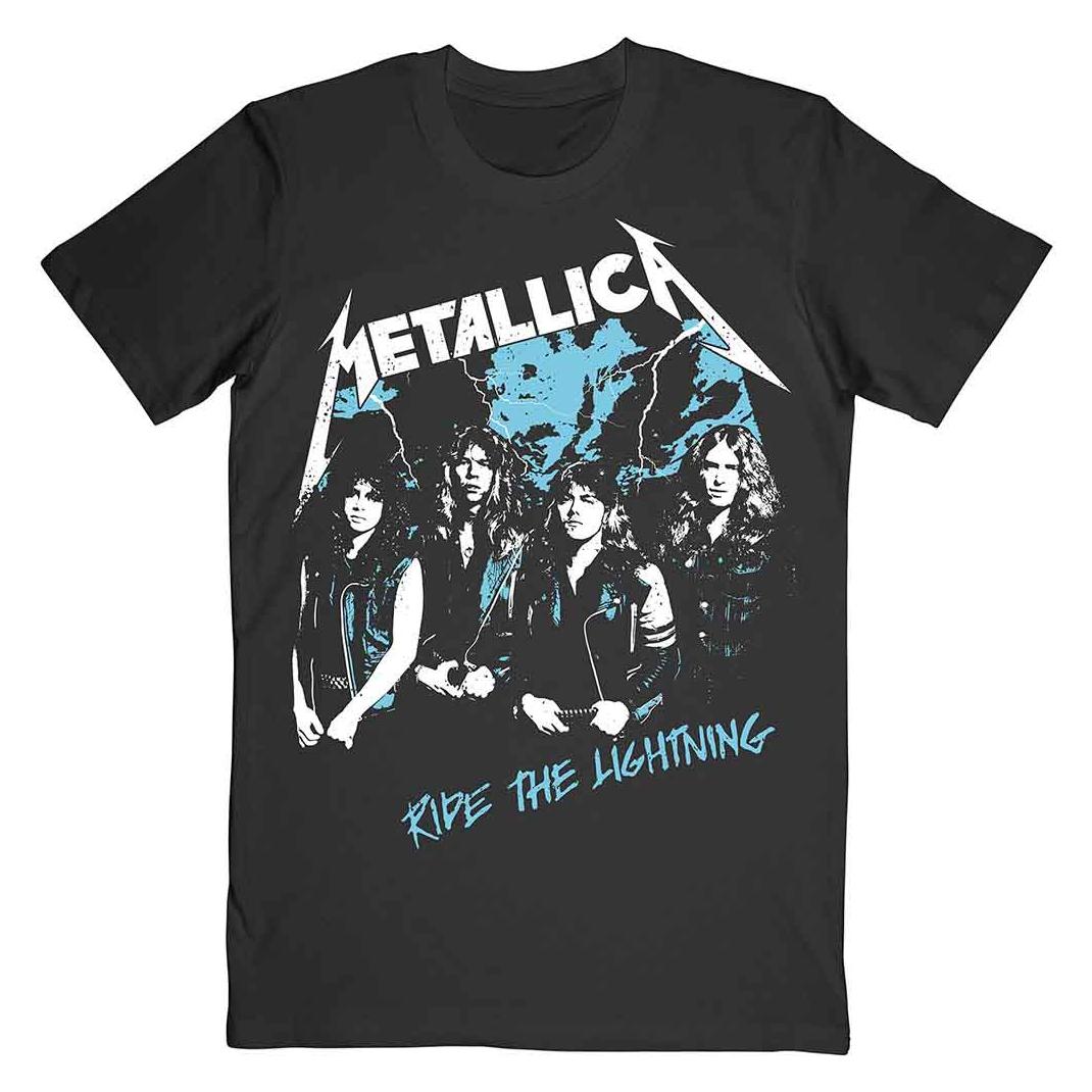 Metallica, Herren, Shirts, Vintage Ride The Lightning, Schwarz, (L)