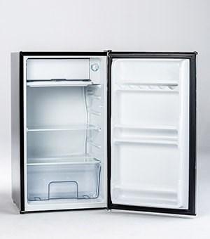Actual product image Ravanson LKK-90S Fridge Freezer Freestanding 91 l F Black Silver (91 l)