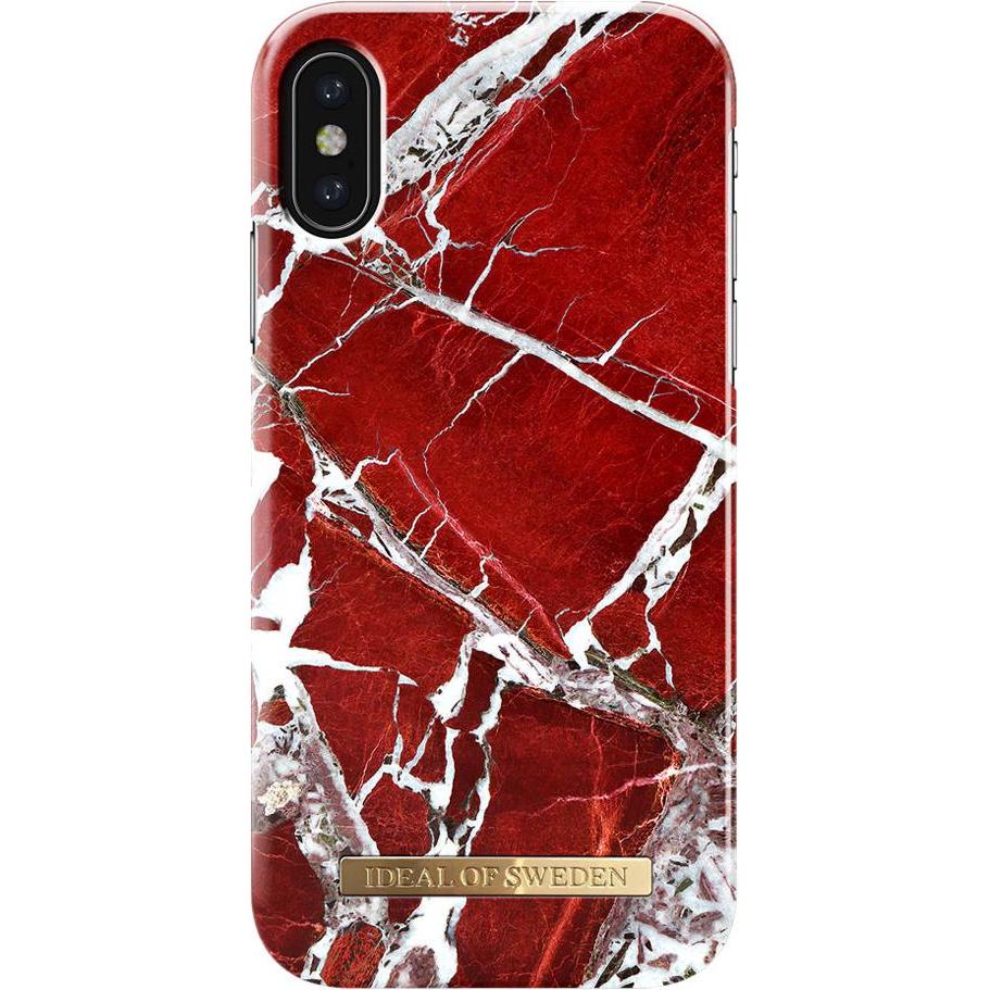 iDeal Of Sweden Scarlet Red Marble (Apple iPhone X, Apple iPhone XS), Smartphone Hülle, Mehrfarbig