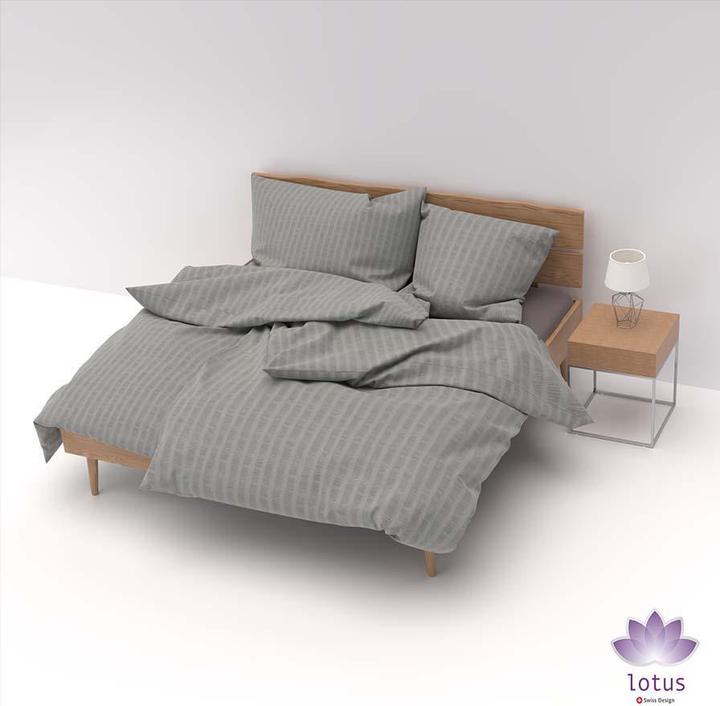 Produktbild Lotus Bettwaren Bettwäsche Satin Seersucker uni (Duvetbezug, 200 x 210 cm)