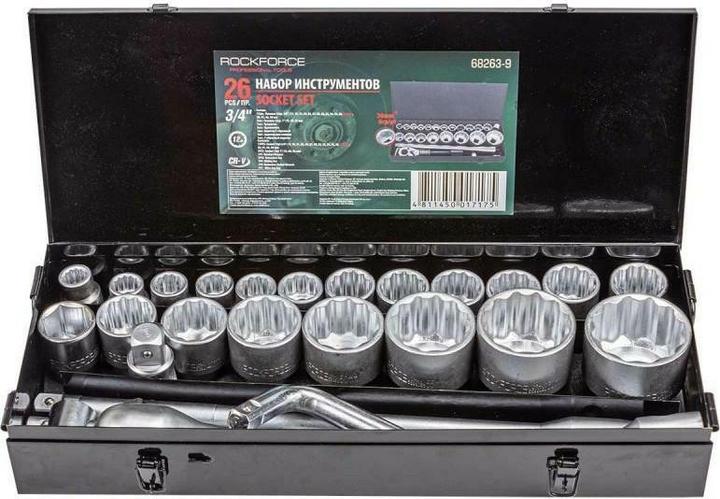Produktbild MGA ROCKFORCE ZESTAW KLUCZY NASADOWYCH 26el. 3/4" 12KĄT.