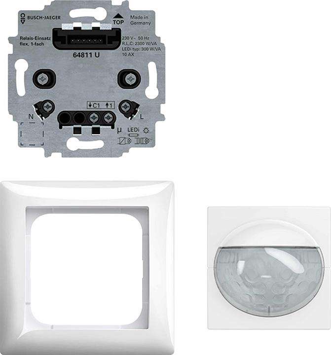 Busch-Jaeger B&J détecteur de mouvement 13-180° UP ws glz IP20 BWM télécommandable 2300W (8 m)