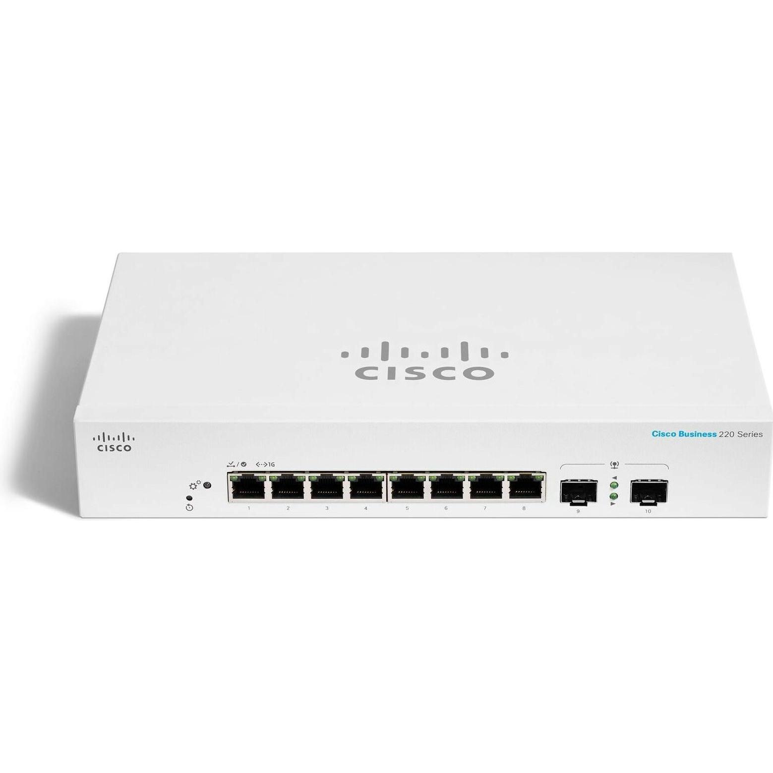 Cisco CBS220-8T-E-2G (10 Ports), Netzwerk Switch, Weiss