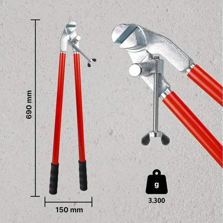 Actual product image Dönges Gutter holder bending pliers, length 700 mm (700 mm)