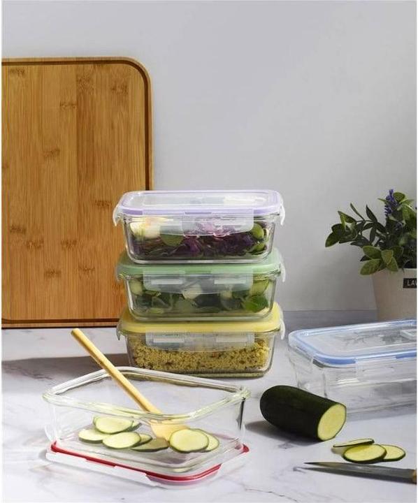 Image du produit Pebbly Set de 5 bocaux à provisions avec couvercle en plastique, 850 ml (0.85 l)