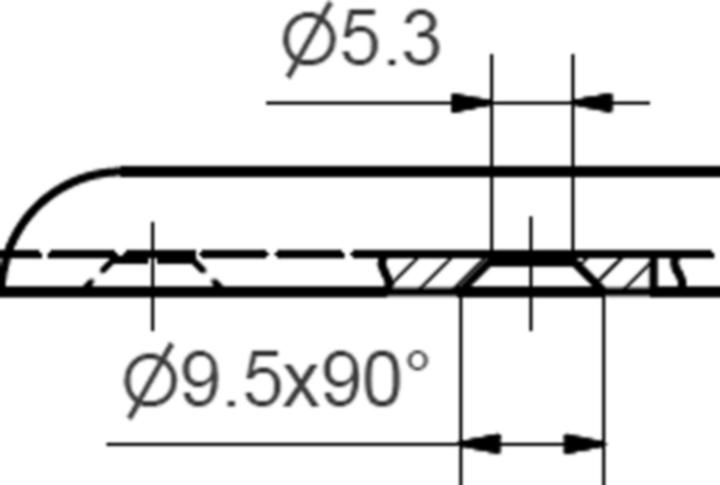 Produktbild Glutz Einfrässchliessbleche B-1150 (Schliessblech)