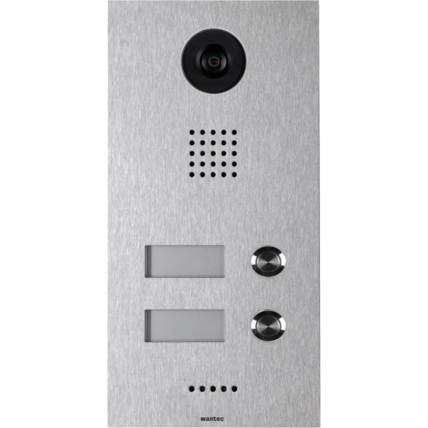 Wantec, Klingel + Türsprechanlage, IP/SIP 2 Tasten und HD-Kamera