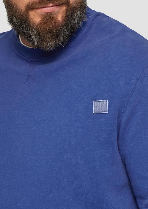 Produktbild s.Oliver Sweatshirt Sweatshirt mit Garment Dye und Logo-Detail (5XL)