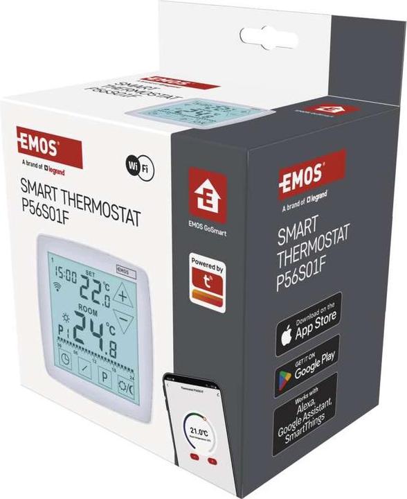 Produktbild Emos GoSmart Fussbodenheizung-Thermostat P56S01F mit WiFi, programmierbar, verkabelt