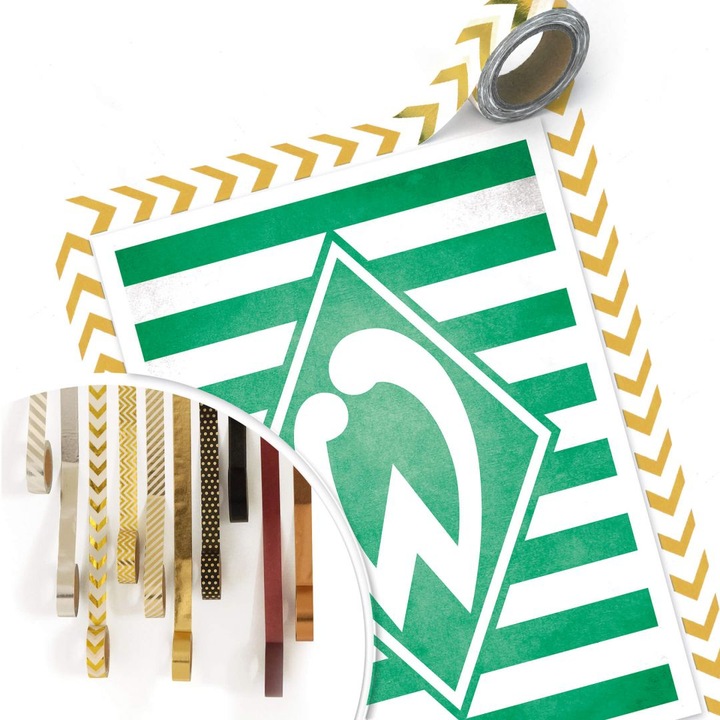 Produktbild SV Werder Bremen Werder Bremen Logo Streifen (24 x 30 cm)