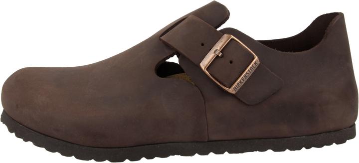 Birkenstock London in pelle nabuk oliata normale