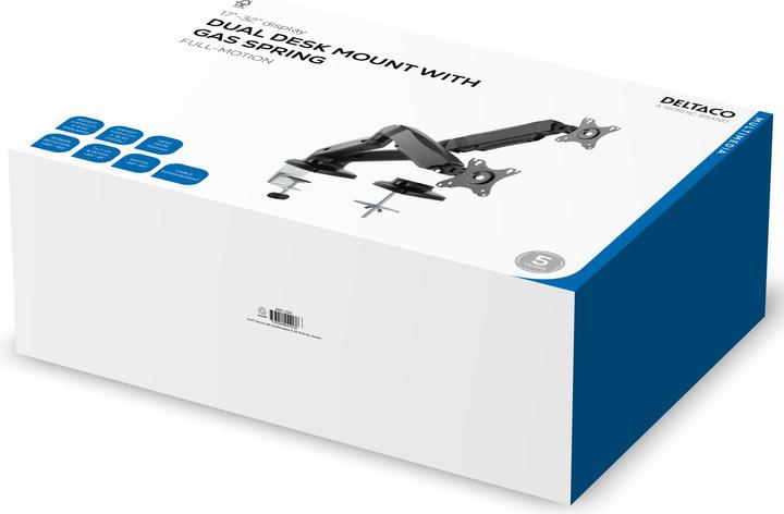 Productafbeelding Deltaco ARM-1300 Platte Paneel Bureausteun (32 inch) Klem (Tabel, 32", 9 kg)