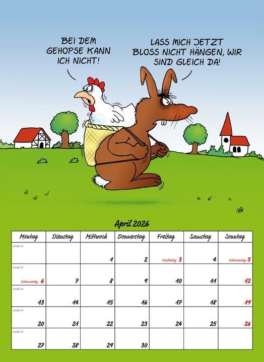 Image du produit Stein:Uli Stein Tierische Zeiten 2026: (24 x 33 cm, Allemand)