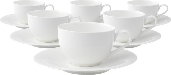 Produktbild Villeroy & Boch New Cottage Basic Kaffeetassen mit Untertassen (150 ml, 6 x)