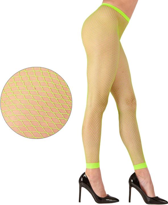Produktbild Widmann 80er Jahre - Netzleggings Neon grün (One Size)