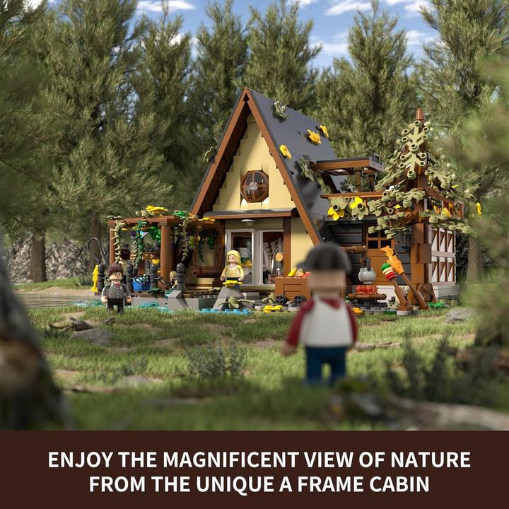 Actual product image Lumibricks A-Frame Cabin