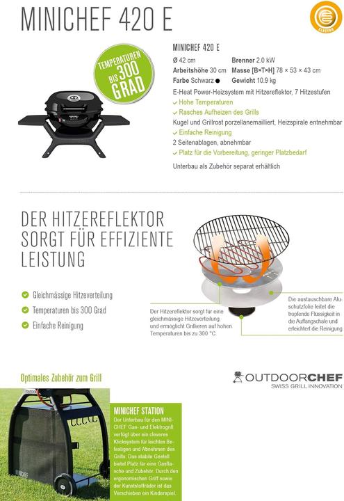 Actual product image Outdoorchef Minichef 420 E (2 kW)