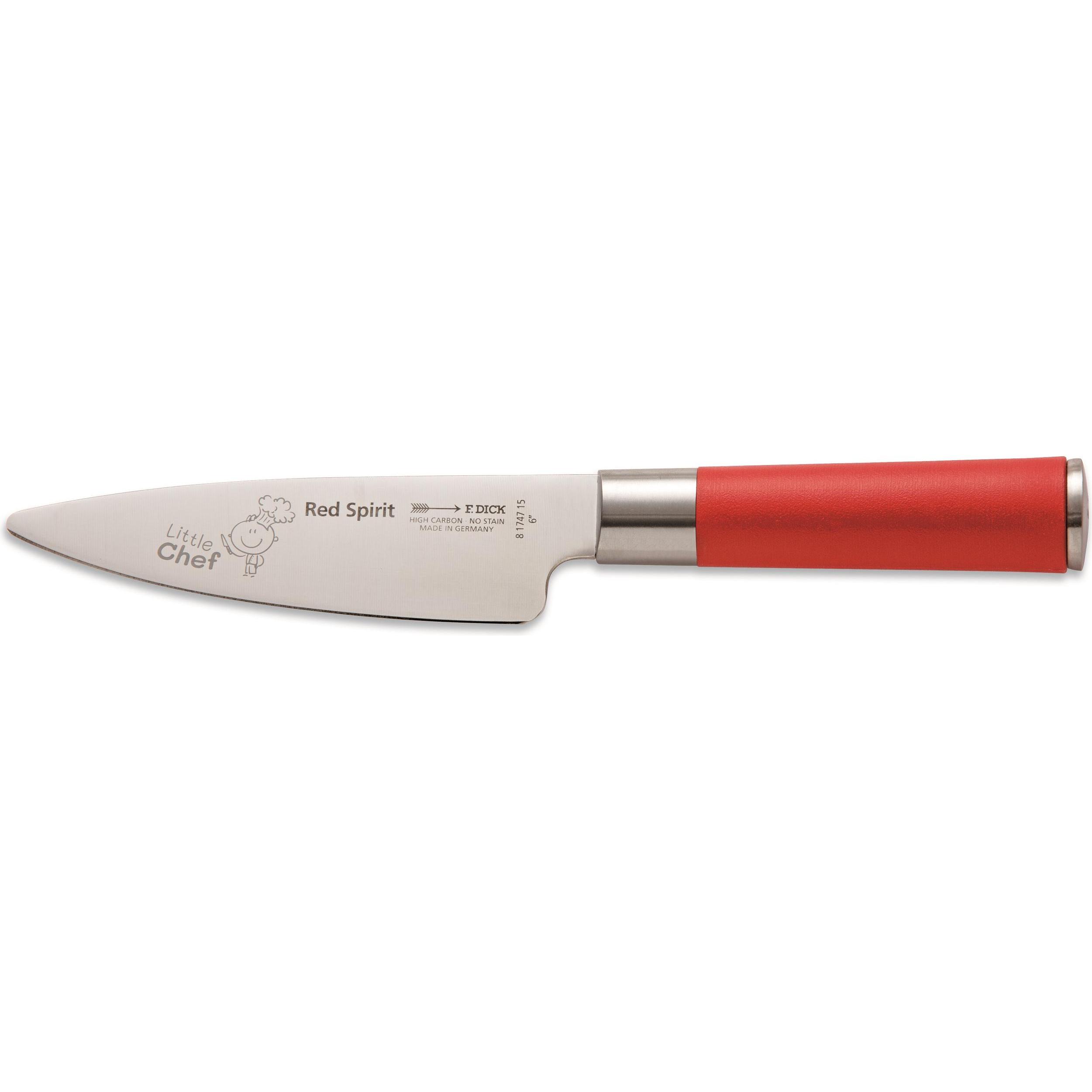 F. Dick Kochmesser für Kinder,Little Chef“, Red Spirit (Messer mit Klinge 15 cm, X55CrMo14 Stahl, n, Küchenmesser
