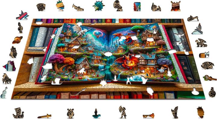 Actual product image WoodenCity WOODEN CITY Wooden Puzzle 1000 Enchanted Tales Jigsaw Puzzle with unique shapes (1000 pieces)