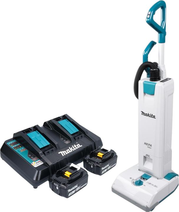 Actual product image Makita DVC 560 PF2 cordless hoover 36 V ( 2x 18 V ) 5 l brushless + 2x rechargeable battery 3.0 Ah +