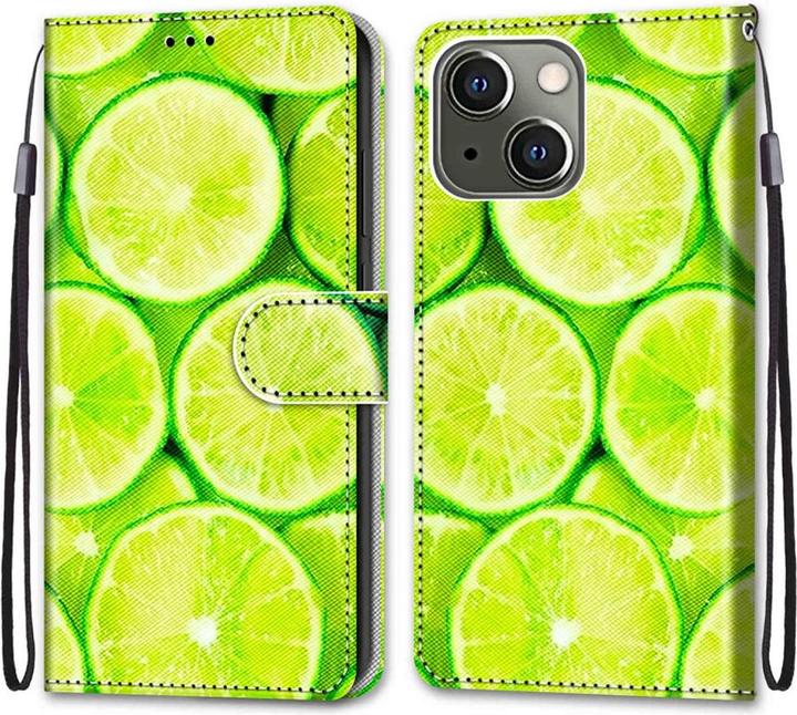 Actual product image Ueli Express iPhone 13 Mini Book Case Case with Card Holder Lime (Apple iPhone 13 mini)