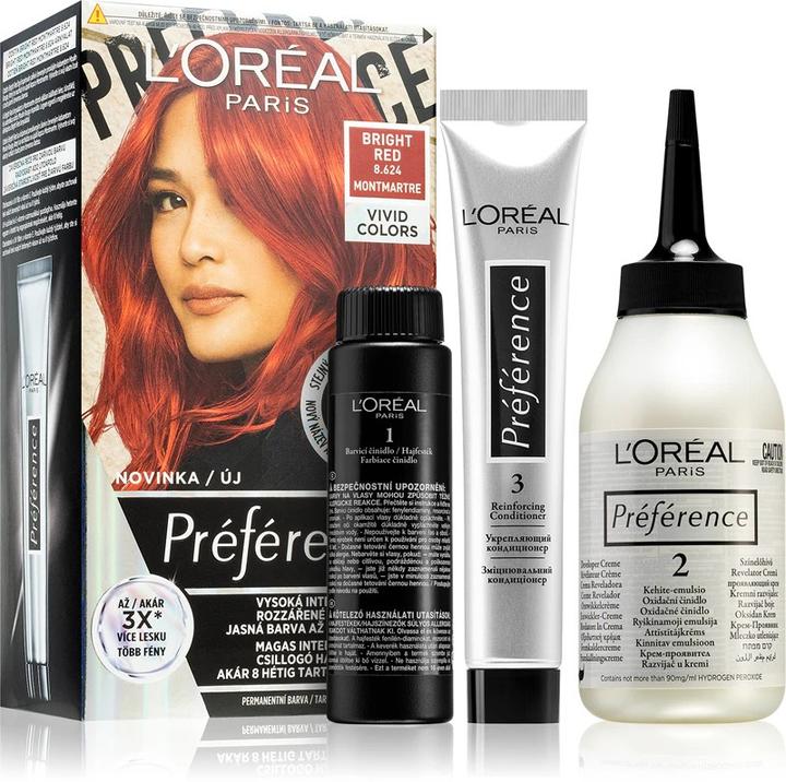 Produktbild L'Oréal Paris PrÃ©fÃ©rence Vivid Colors (8,624 Bright Red)
