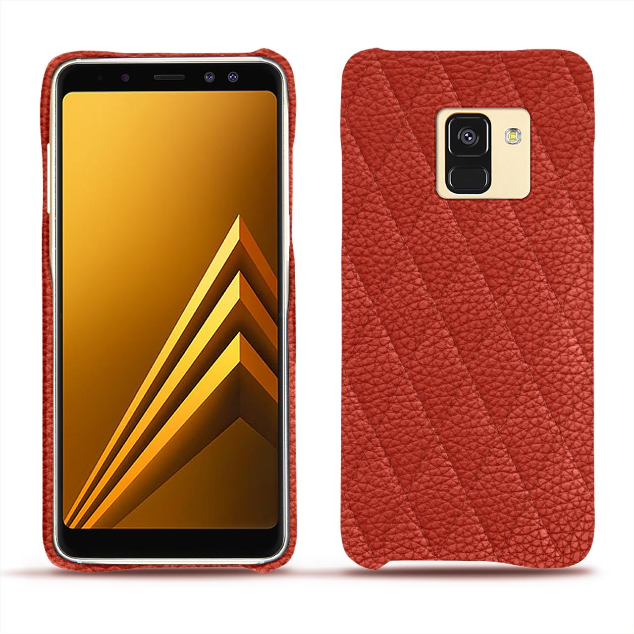 Noreve Lederschutzhülle (Samsung Galaxy A8 (2018)), Smartphone Hülle, Orange